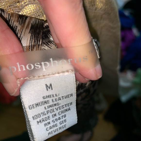 Gold leather jacket mint condition - Picture 6 of 6